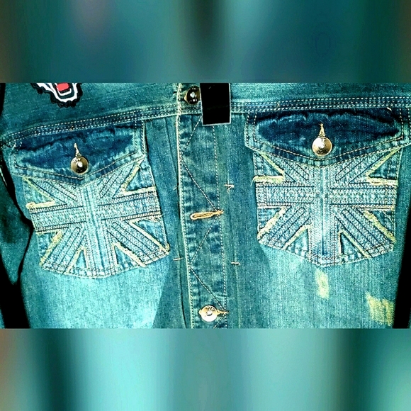 NEW Queen Bee Limited Edt Endangered Species Distressed Denim Jacket! 2XL Unisex - Picture 10 of 14